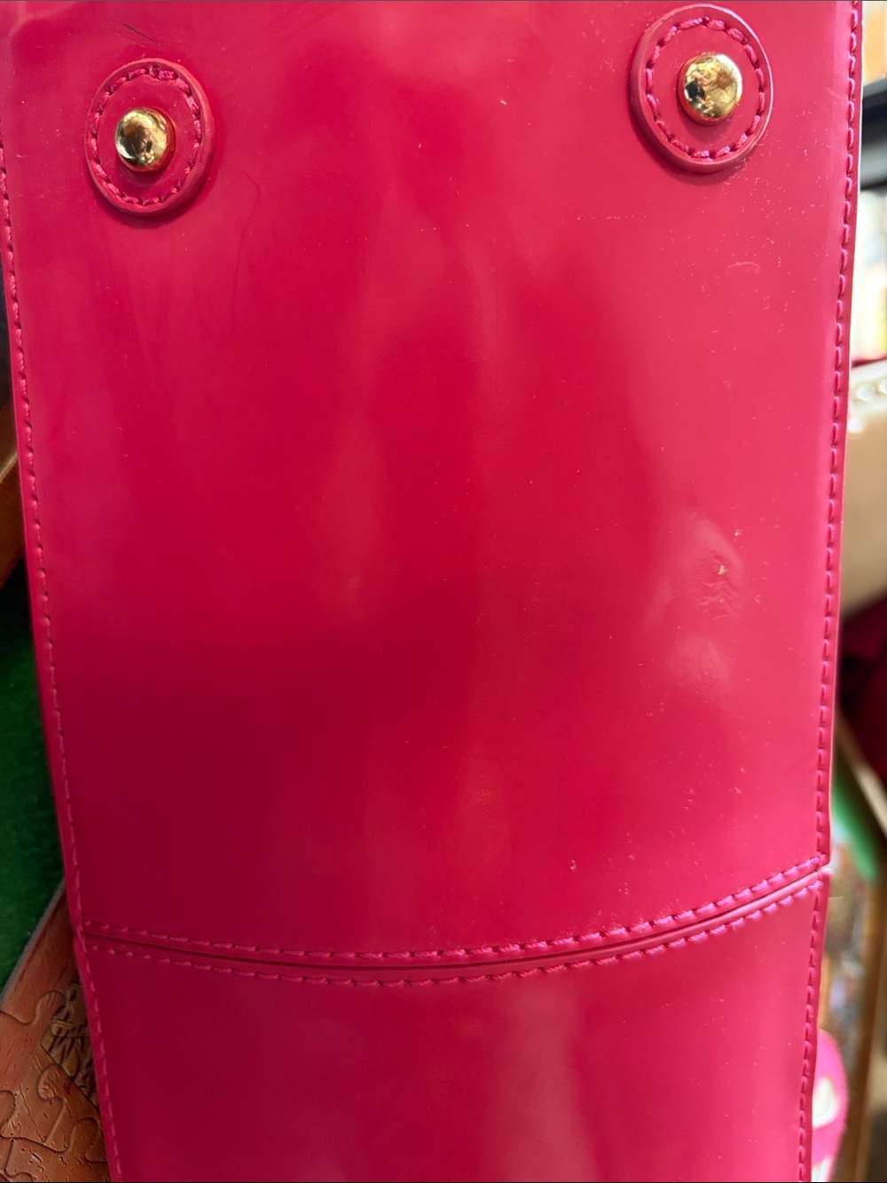 Sondra Roberts Laser-Cut Patent Leather Tote Bag Pink - Picture 7 of 7